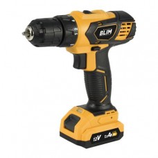 Blim Trapano a Batteria 12V 1,5Ah - Coppia Massima 28nm - 2 Velocità 0-400/0-1500rpm - Colore Giallo
