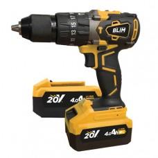 Blim Trapano a percussione a batteria 20V 4Ah - Motore brushless - Coppia massima 68Nm - 2 velocità 0-500/0-2000rpm - Include 2 batterie e valigetta