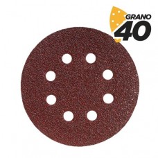 Blim Confezione da 10 Carta Abrasiva con Velcro per Levigatrice BL0136 - 125mm - Grana 40 - Formato Circolare