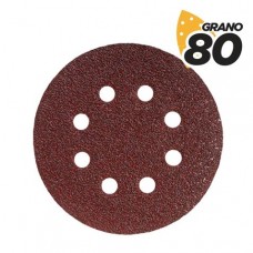 Blim Confezione da 10 Carta Abrasiva con Velcro per Levigatrice BL0150 - 125mm - Grana 80 - Formato Circolare