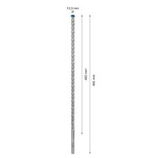 Punta SDS plus-7X 12x400x465 mm
