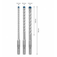 Set Punte SDS plus-7X, 3 pz