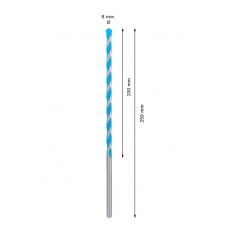 Punta universale Multi Construction 8x200x250 mm