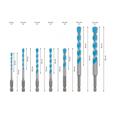 Set punte universali Multi Construction, 7pz