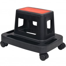 Sgabello da Officina con Rotelle e Vano Portaoggetti 150 Kg (142820)
