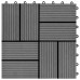 Piastrelle per Decking in WPC 11 pz 30x30cm 1 mq Grigio (45030)