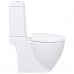 Vaso WC in Ceramica Base con Scarico Dietro Bianco (240376)