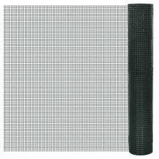 1x10m Rete recinzione acciaio galvanizzato maglia quadrata 12x12mm PVC (140433)