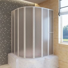 7 Pannelli pieghevoli con porta-asciugamano 140 x 168 cm doccia bagno (140786)
