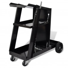 Carrello di Saldatura Nero con 3 Ripiani per Officine  (140950)
