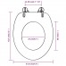 Coperchio da Toilette in MDF con Modello Legno Invecchiato (141479)
