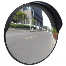 Specchio Traffico Convesso Nero Plastica PC per Esterni 30 cm (141679)
