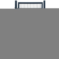 Cancello da Giardino 2D (Singolo) Grigio Antracite 106 x 210 cm (141744)