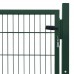 Cancello per Recinzione in Acciaio Verde 105x150 cm (142028)