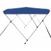 Bimini di Prua con Tendalino a 3 Archi Blu 183x140x137 cm (92363)