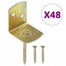 Staffe per Pannello di Recinzione 48 pz a L in Metallo Zincato (145506)