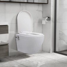 Toilette senza Bordo Sospesa con Funzione Bidet Ceramica Bianca (145781)