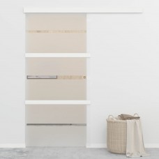 288063  Sliding Door with Soft Stops ESG Glass 102,5x205 cm Silver (288063)