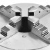 Mandrino per Tornio a 4 Griffe Autocentrante 200 mm in Acciaio (146712)