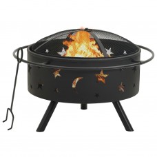 Braciere con Attizzatoio 76 cm XXL in Acciaio (311892)