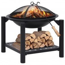 Braciere con Attizzatoio 54x54x55 cm in Acciaio (313639)
