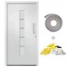 Porta d'Ingresso in Alluminio e PVC Bianco 100x210 cm (3056807)