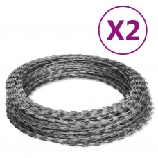 Rulli Filo Spinato NATO 2 pz Elicoidale in Acciaio Zincato 60 m (3057513)