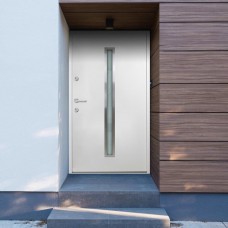 Porta Ingresso in Alluminio Bianca 110x207,5 cm (3059661)