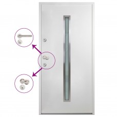Porta Ingresso in Alluminio Bianca 110x207,5 cm (3059867)