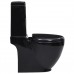 Vaso WC in Ceramica da Bagno Rotondo Base con Scarico Nero (3059889)