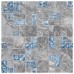 Piastrelle Mosaico 11 pz Grigio e Blu 30x30 cm in Vetro (327309)