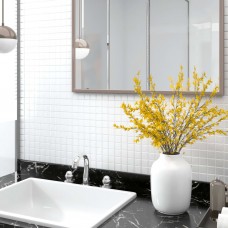 Piastrelle Mosaico 11 pz Bianco 30x30 cm in Vetro (327311)