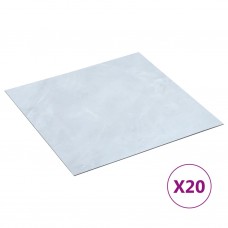 Listoni Pavimenti Adesivi 20 pz in PVC 1,86 m² Marmo Bianco (330159)