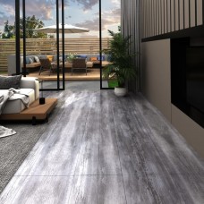 Listoni Autoadesivi in PVC 5,21 m² 2 mm Legno Grigio Opaco (330197)