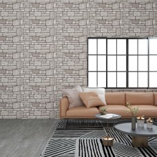 Pannelli Murali 3D con Design a Mattoni Grigio 10 pz EPS (332929)